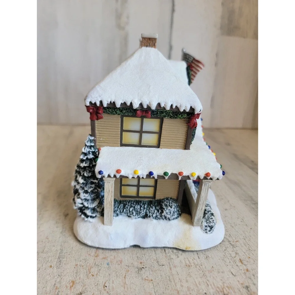 Hawthorne Village Post office Vintage Village accessory Xmas American flag